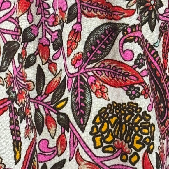 NEW ANTHROPOLOGIE BOEMO FLORAL PAISLEY MAXI DRESS RESORT COTTAGECORE BOHO MED - Picture 5 of 7